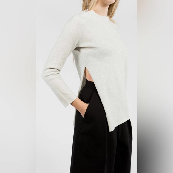 NWT Studio Nicholson Tozal Side Slit Sweater Top Ivory Small - Picture 3 of 10